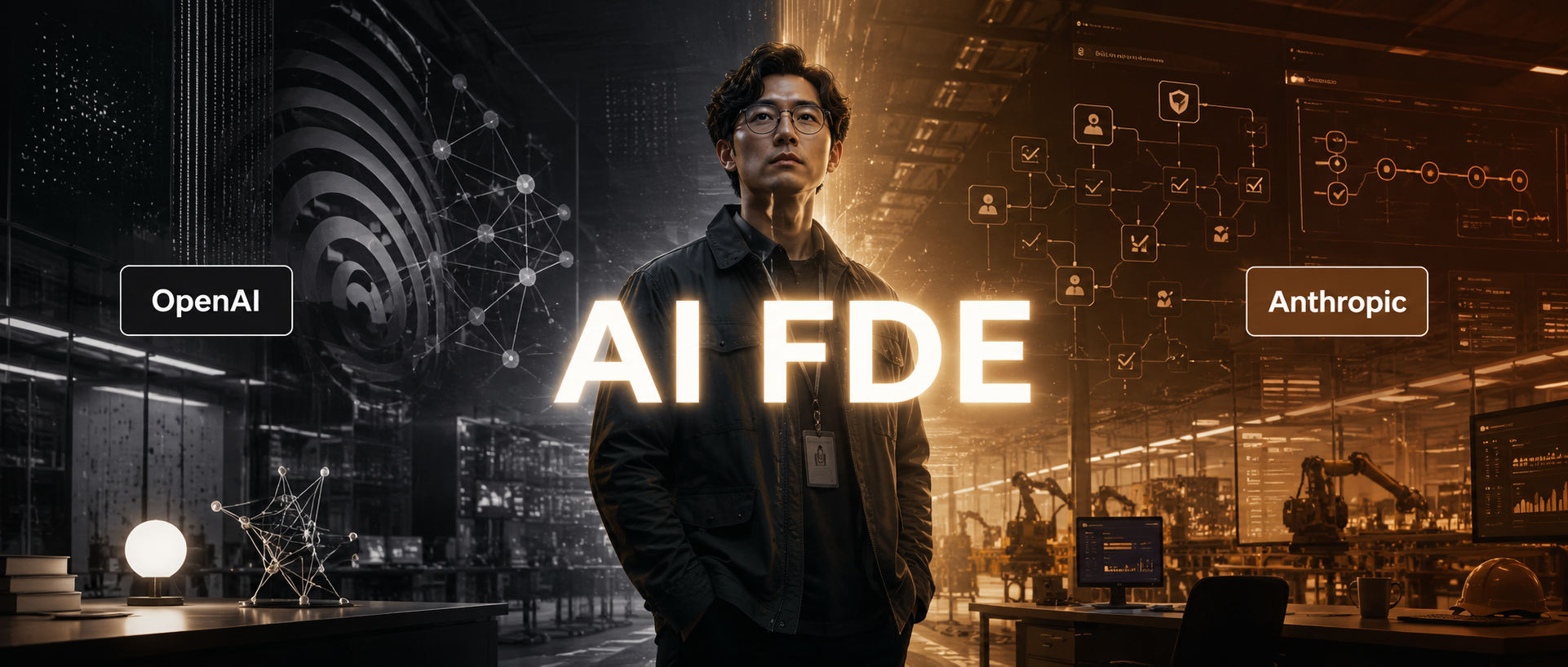 AI 进入业务现场的抽象示意
